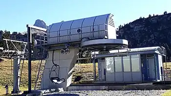 Die Talstation Körbersee des Sesselliftes Ski-Schaukel Falken