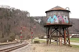 Wasserturm für Dampflokomotiven und Formsignale