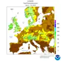 Gesamtniederschlag 9. bis 15. Juli