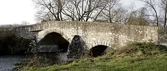 St. Wendelinbrücke, stromab aus Richtung Offheim gesehen