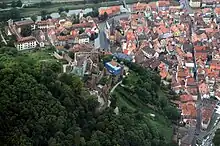 Burg und Altstadt aus der Luft