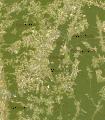 Weschnitztal im Odenwald nach einem Satellitenbild