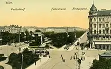 Westbahnhof, Neubaugürtel und Café Westend um 1900