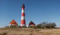 Leuchtturm Westerheversand (Blickrichtung nach Westen)