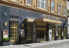 Nr. 12, Eingangsbereich Hotel Stefanie (ältestes Hotel in Wien)