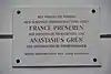 Tafel mit der Inschrift: Den Völkern ein Vorbild – Hier schlossen Freundschaft fürs Leben – France Prešeren – der slowenische Dichterfürst – und – Anastasius Grün – der österreichische Freiheitssänger –Wiener Verkehrsverein 2950 Slavia Viennensis