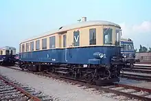 VT 41.03 (5041.03) auf der Fahrzeugschau „Großer Bahnhof für große Züge“ auf dem Wiener Nordbahnhofgelände, 1987