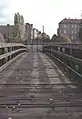 Gesperrte Fußgängerbrücke 1989