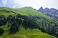 Spätengundkopf, Wildengundkopf, Trettachspitze, Mädelegabel und Hochfrottspitze vom Einödsberg