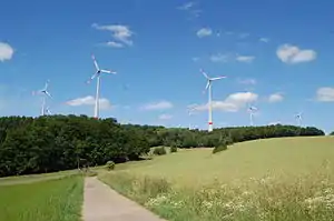 Windpark im Betrieb Sommer 2012