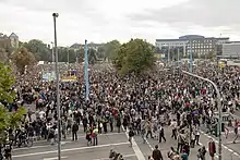 Rund 65.000 Menschen kamen nach Chemnitz.