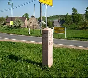 Wegweisersäule in Wittgendorf