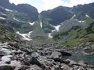 Pass vom Bergsee Staw Staszica im Tal Dolina za Mnichem