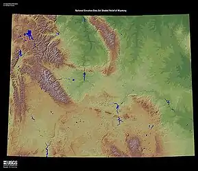 Physische Geographie von Wyoming