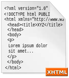 Beispielhafte Darstellung eines XHTML-Dokuments