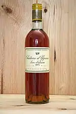 Eine Flasche Château d’Yquem des Jahrgangs 1973