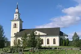 Die (neue) Ytterlännäs-Kirche bei Bollstabruk