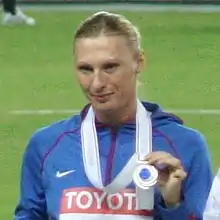 Julija Petschonkina, 2001 Vizeweltmeisterin und seit knapp drei Wochen Weltrekordinhaberin, gewann Bronze