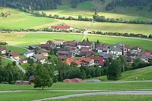 Blick von der Oberen Halde auf Zöblen