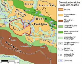 Die naturräumliche Lage der Zauche