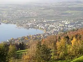 Blick vom Zugerberg auf Zug