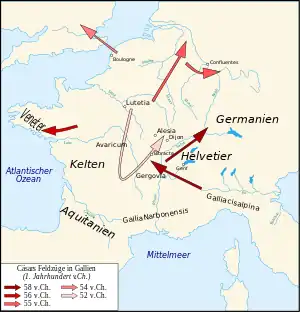 Caesars Feldzüge während des Gallischen Krieges