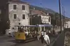 Einer der offenen Beiwagen als Wagen 27 in Dubrovnik (1968)