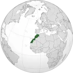 Map of the Kingdom of Moroccoको स्थान