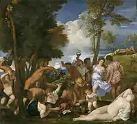 Η βακχική γιορτή των Ανδρίων, 1519, Μαδρίτη, Μουσείο του Πράδο
