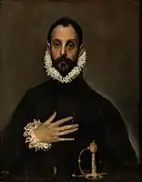 Ο ιππότης με το χέρι στο στήθος, 1580, Μαδρίτη, Μουσείο του Πράδο