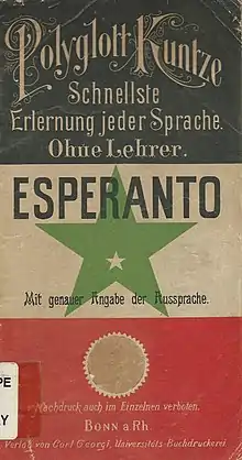 Librokovrilo "Polyglott Kunze - Esperanto", 1909