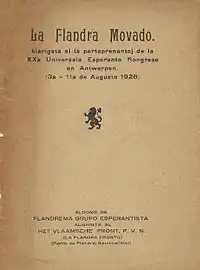 La Flandra Movado, broŝuro disdonita dum la kongreso