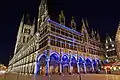 Iluminita drapohalo en Ieper, Belgio