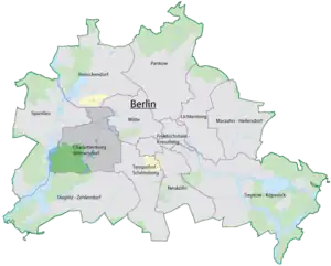 situo de la urbodistrikto ene de Berlino