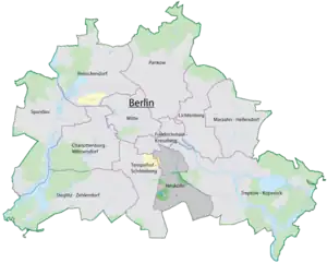 situo de la urbodistrikto ene de Berlino