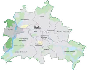 situo de la urbodistrikto ene de Berlino