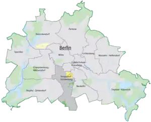 situo de la urbodistrikto ene de Berlino