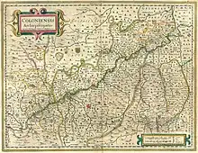 Map pri Elekto-Kolonjo de Joan Blaeu, 1645