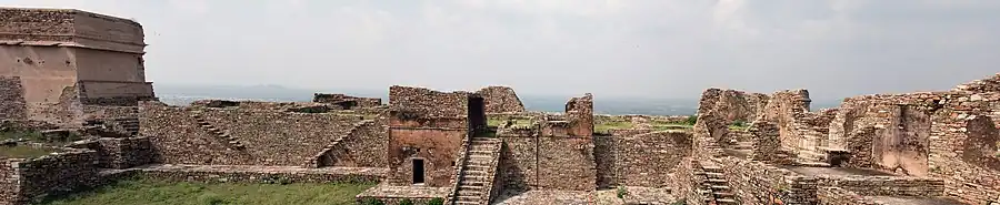 Larĝa panoramo de fortikaĵo en Ĉitorgar