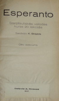 Esperanto Starptautiskas valodas kurss 20 lekcijas