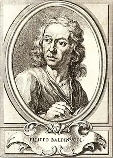 Bildo de Filippo Baldinucci, 1681.