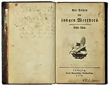 La suferoj de la juna Werther de Johann Wolfgang von Goethe.