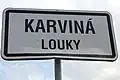 Karviná - Louky, tabulo