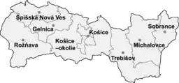 Distriktoj de Regiono Košice