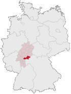 situo de la distrikto Main-Taunus en Germanio