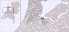 Situo de la municipo Weesp