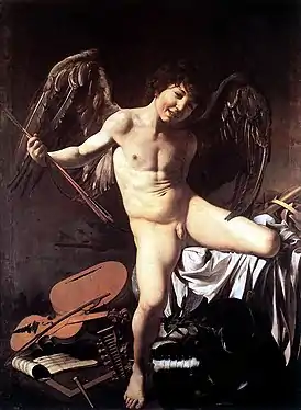 Amoro venkas ĉion (1603) de Caravaggio