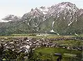 Mittenwald kaj montaro Karwendel ĉirkaŭ 1900