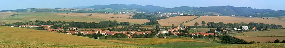 Panoramo de municipo Mouchnice (2009)