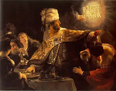 La festo de Belŝacaro, 1636-8